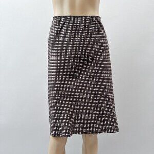 Y2K Vintage‎ The Limited Silk Checkered A-Line Knee Length Skirt Purple Women M